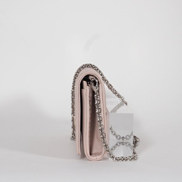 Christian Dior Diorama Wallet on Chain in Blush Grained Calfskin - Picture 3 of 14